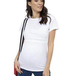 ILoveMum Womens Maternity Breastfeeding T-Shirt sz 2XL (XXL) White 100% Cotton